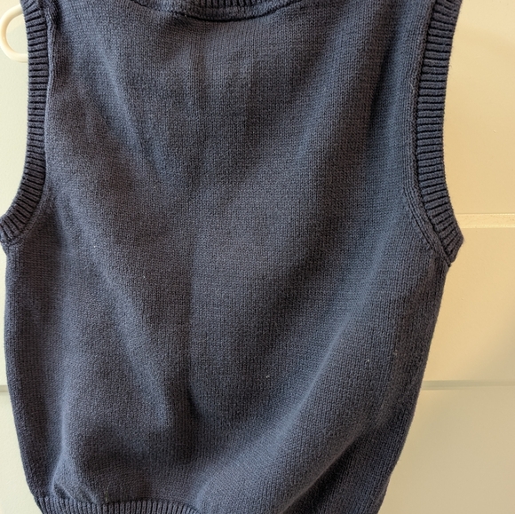 Gymboree Navy, Train Fair Isle Green & Red Knit Sweater Vest - Picture 3 of 3